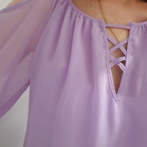 White House Black Market Purple Blouse